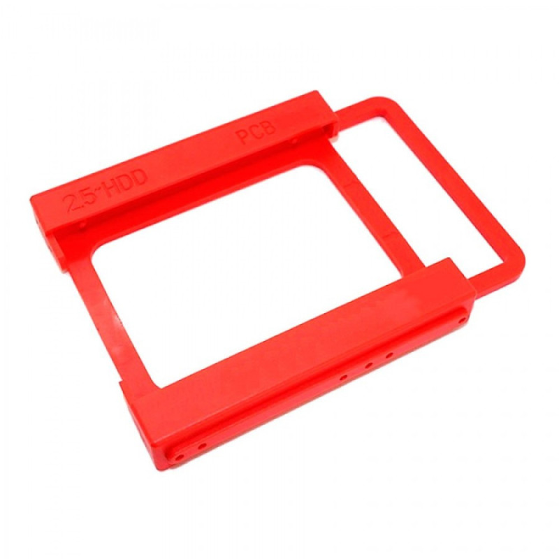 ADAPTADOR INTERNO PARA SSD 2.5" EM BAIA DE 3.5" | PLÁSTICO VERMELHO (09332)