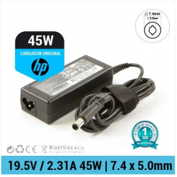 CARREGADOR HP ORIGINAL | 19.5V / 2.31A | 7.4 X 5.0MM | 45W (11608)