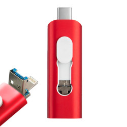 Pen Drive USB x32 GB COOL (3 em 1) Lightning / Type-C / USB