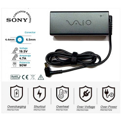 CARREGADOR SONY 90W ORIGINAL | 19.5V / 4.74A | 6.5 X 4.4MM (01203)