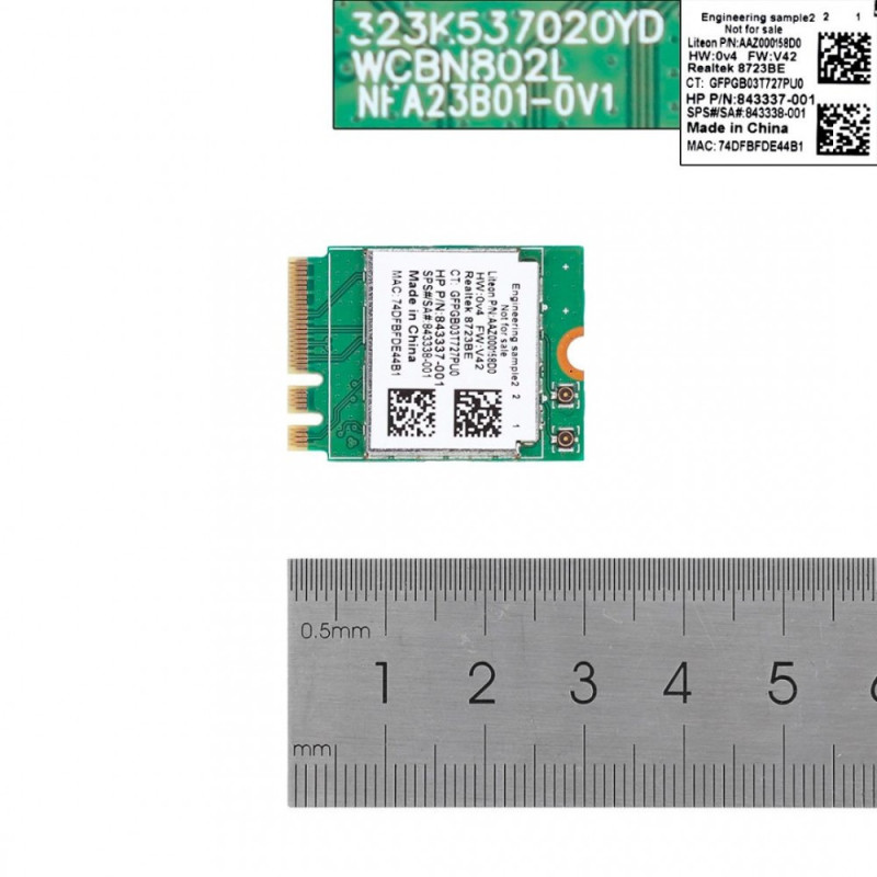 CARTÃO WIFI 802.11B/G/N + BLUETOOTH 4.0 PARA DELL ACER ASUS TOSHIBA RTL8723BE DELL 13064 PORTÁTEIS (13064)