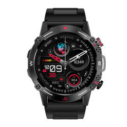 Smartwatch COOL Ecrã AMOLED Adventure Preto (Chamadas, Desportos, Saúde)