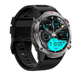 Smartwatch COOL Ecrã AMOLED Adventure Preto (Chamadas, Desportos, Saúde)