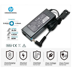 CARREGADOR HP ORIGINAL | 19,5V/4,62A | 4,5 x 3,0 mm | 90W (04321)