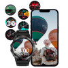 Smartwatch COOL Ecrã AMOLED Adventure Preto (Chamadas, Desportos, Saúde)