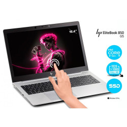 HP ELITEBOOK 850 G5 | INTEL CORE i5 8350U | TOUCH FULL HD de 15,6" | 8 GB DDR4 | SSD M.2 de 256 GB (P5962)