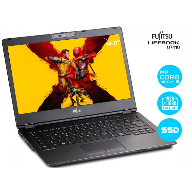 LIFEBOOK FUJITSU U7410 | INTEL CORE i5 10310U | 14.0 FullHD IPS | 16 GB DDR4 | SSD M.2 de 256 GB (P5986)