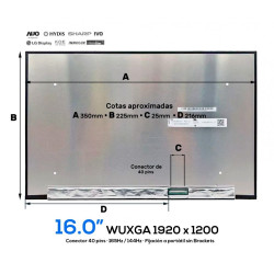 ECRÃ 16" BOE N160JME-GE1 (35362)