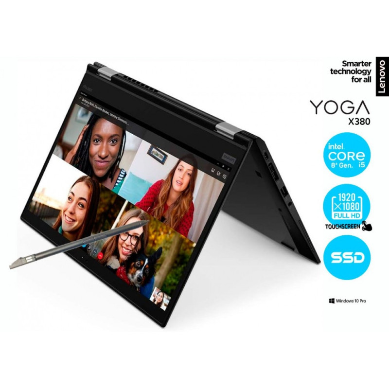 LENOVO THINKPAD YOGA 380 | INTEL CORE i5 8350U | 13,3" FULL HD TOUCH | 8GB DDR4 | 256GB SSD M.2 | INCLUI CANETA (P5904)