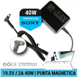 CARREGADOR SONY COMPATÍVEL 40W | PONTA MAGNÉTICA ESPECIAL 19,5V/2A (DIRETO À PAREDE) (07114)