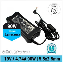 CARREGADOR LENOVO ORIGINAL | 19V/4,74A | 5,5 x 2,5 mm | 90W (02915)