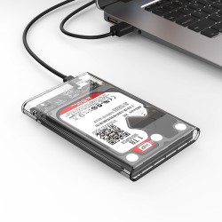 CAIXA EXTERNA ORICO 2139U3 TRANSPARENTE DISCOS HDD/SSD SATA 2.5” / USB 3.0 5GBPS (35574)