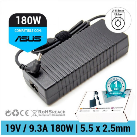 CARREGADOR ASUS COMPATÍVEL | 19V / 9.3A | 5.5 X 2.5mm | 180W (02887)