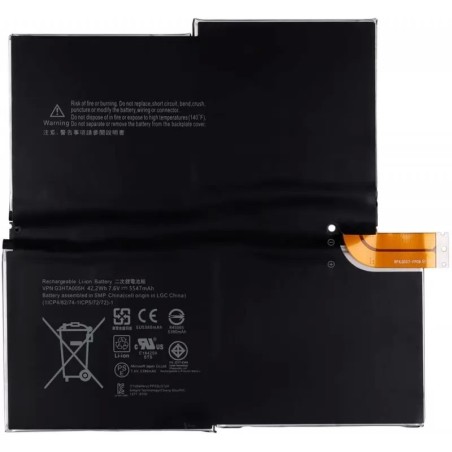 BATERIA COMPATÍVEL MICROSOFT SURFACE PRO 3 42.2WH 7.6V | G3HTA005H G3HTA009H MS011301-PLP22T02 (11432)