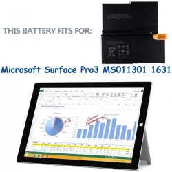 BATERIA COMPATÍVEL MICROSOFT SURFACE PRO 3 42.2WH 7.6V | G3HTA005H G3HTA009H MS011301-PLP22T02 (11432)
