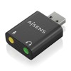 Conversor Aisens USB-A para Áudio 48KHz - USB-A/M-2xJACK 3.5/H - Preto (A106-0768)