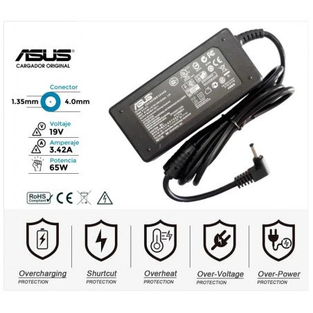 CARREGADOR ORIGINAL ASUS | 19 V / 3,42 A | 4,0 x 1,35 mm | 65 W (10332)