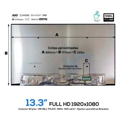 ECRÃ 13,3" DELL LATITUDE SÉRIE 5300 | 0N1FCN N1FCN (35023)