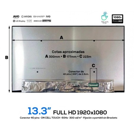 ECRÃ 13,3" DELL LATITUDE SÉRIE 5300 | 0N1FCN N1FCN (35023)