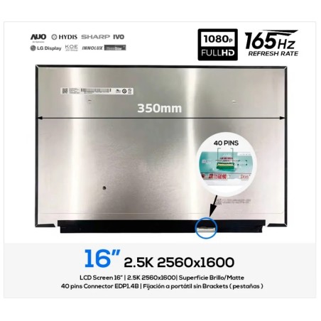 ECRÃ 16" AUO B160QAN02.K (35824)