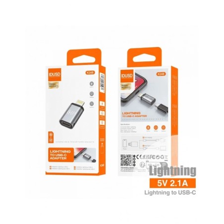 ADAPTADOR LIGHTNING A TIPO C M/H | IDUSD K24B (35048)