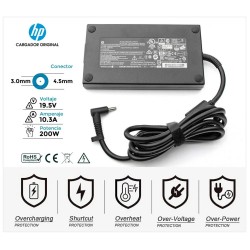CARREGADOR ORIGINAL HP 200W | 19,5V / 10,3A | 4,5 x 3,0mm | 81560-002 (36048)
