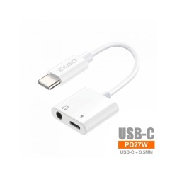 ADAPTADOR TIPO C PARA TIPO C + ADAPTADOR DE  3,5 mm PD27W | IDUSD C213B (35044)