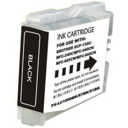 Cartucho de tinta genérico preto Brother LC1000XL/LC970XL - Substitui LC1000BK/LC970BK (BI-LC1000XLBK)