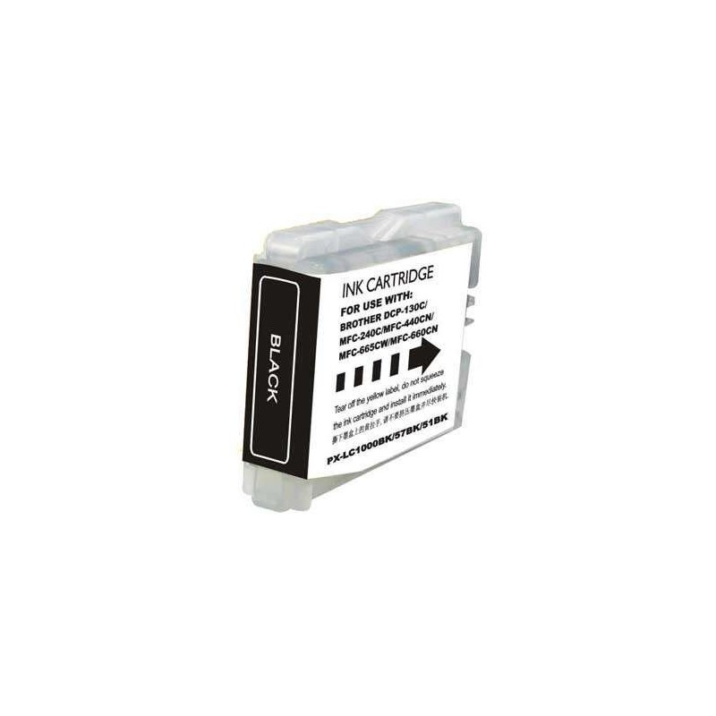 Cartucho de tinta genérico preto Brother LC1000XL/LC970XL - Substitui LC1000BK/LC970BK (BI-LC1000XLBK)