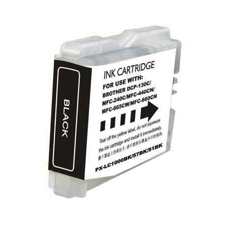 Cartucho de tinta genérico preto Brother LC1000XL/LC970XL - Substitui LC1000BK/LC970BK (BI-LC1000XLBK)