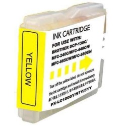 Cartucho de tinta genérico amarelo Brother LC1000XL/LC970XL - Substitui LC1000Y/LC970Y (BI-LC1000XLYL)