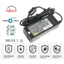 CARREGADOR FUJITSU ORIGINAL | 19V / 4.74A | 5.5 X 2.5mm | 90W (04721)