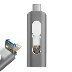 Pen Drive USB x32 GB COOL (3 em 1) Lightning / Type-C / USB